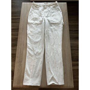 Abercrombie 90s Straight Ultra High Rise Curve Love in Cream Carpenter Style 29